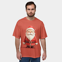 Футболка оверсайз мужская Пластилиновый Дед Мороз, цвет: 3D-принт — фото 2