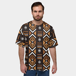 Футболка оверсайз мужская African узор, цвет: 3D-принт — фото 2