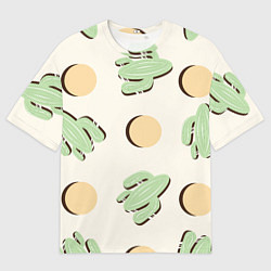 Футболка оверсайз мужская Пустынный кактус, цвет: 3D-принт