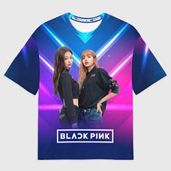 Футболка оверсайз мужская Blackpink neon, цвет: 3D-принт