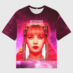 Футболка оверсайз мужская Lisa Blackpink space, цвет: 3D-принт