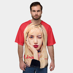Футболка оверсайз мужская Blackpink Lisa bright makeup, цвет: 3D-принт — фото 2