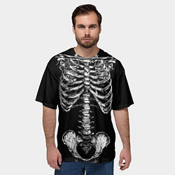 Футболка оверсайз мужская Скелет человека, цвет: 3D-принт — фото 2