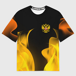 Футболка оверсайз мужская Russian style fire, цвет: 3D-принт