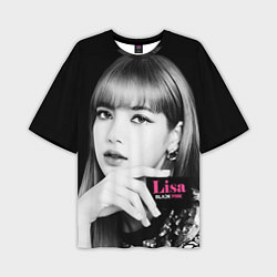 Футболка оверсайз мужская Blackpink Lisa Business card, цвет: 3D-принт