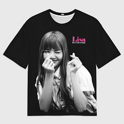 Футболка оверсайз мужская Blackpink Lisa Sign of love, цвет: 3D-принт