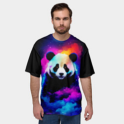 Футболка оверсайз мужская Панда и краски, цвет: 3D-принт — фото 2