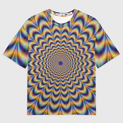 Мужская футболка оверсайз Гипнотический рисунок