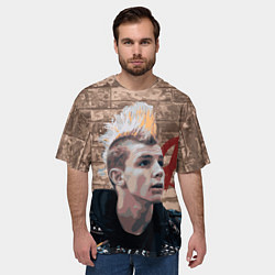 Футболка оверсайз мужская Молодой панк, цвет: 3D-принт — фото 2