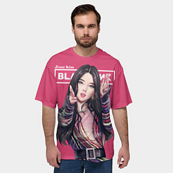 Футболка оверсайз мужская Blackpink Jisoo art, цвет: 3D-принт — фото 2