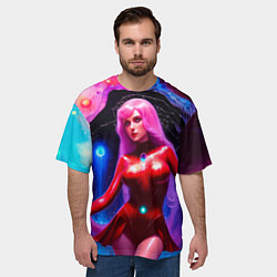 Футболка оверсайз мужская Девушка в паучьей пещере, цвет: 3D-принт — фото 2