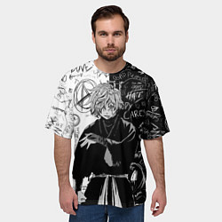 Футболка оверсайз мужская Инсайд Габимару - Адский рай, цвет: 3D-принт — фото 2