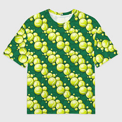 Футболка оверсайз мужская Большой теннис - мячики, цвет: 3D-принт