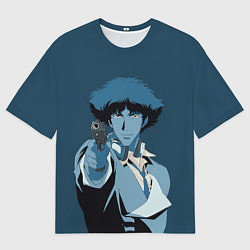 Футболка оверсайз мужская Spike Spiegel blue, цвет: 3D-принт