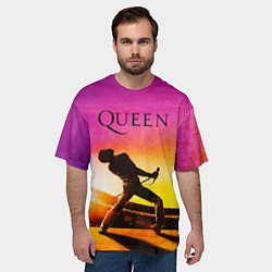 Футболка оверсайз мужская Queen Фредди Меркьюри, цвет: 3D-принт — фото 2