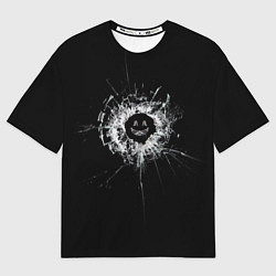 Футболка оверсайз мужская Black Mirror - smile, цвет: 3D-принт