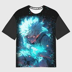 Мужская футболка оверсайз Аура киллуа - hunter x hunter