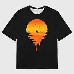 Футболка оверсайз мужская Лавовый закат, цвет: 3D-принт