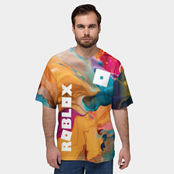 Футболка оверсайз мужская Roblox Logo Color, цвет: 3D-принт — фото 2