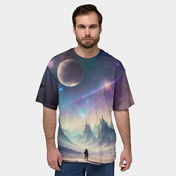 Футболка оверсайз мужская Величие космоса, цвет: 3D-принт — фото 2
