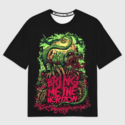 Футболка оверсайз мужская Bring me the horizon dinosaurs, цвет: 3D-принт