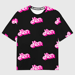 Мужская футболка оверсайз Логотип Кен - патерн