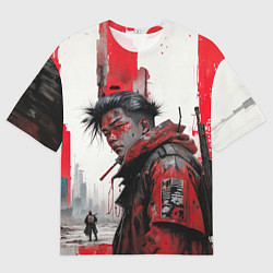 Футболка оверсайз мужская Уличный бригадир, цвет: 3D-принт