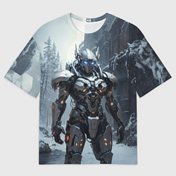 Футболка оверсайз мужская Боевой робот, цвет: 3D-принт