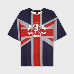 Футболка оверсайз мужская Asking Alexandria британский флаг, цвет: 3D-принт