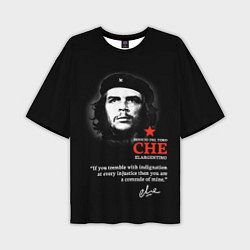 Футболка оверсайз мужская Che Guevara автограф, цвет: 3D-принт