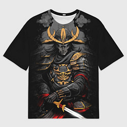 Футболка оверсайз мужская Тёмный самурай, цвет: 3D-принт