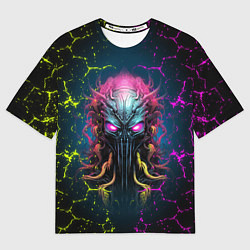 Мужская футболка оверсайз Alien - neon style