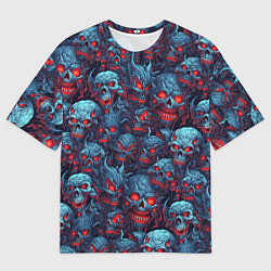 Футболка оверсайз мужская Monster skulls pattern, цвет: 3D-принт