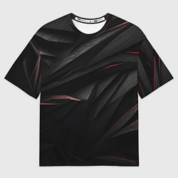 Футболка оверсайз мужская Black texture, цвет: 3D-принт