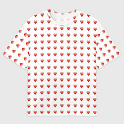 Футболка оверсайз мужская Сердце эмодзи, цвет: 3D-принт