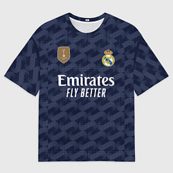 Футболка оверсайз мужская Винисиус Жуниор Реал Мадрид форма 2324 гостевая, цвет: 3D-принт