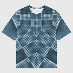 Футболка оверсайз мужская Геометрические фигуры в темных цветах, цвет: 3D-принт