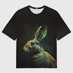 Мужская футболка оверсайз Магический кролик