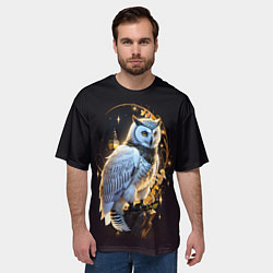 Футболка оверсайз мужская Снежная сова, цвет: 3D-принт — фото 2