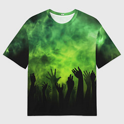Футболка оверсайз мужская Зомби вечеринка, цвет: 3D-принт