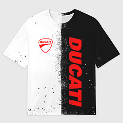 Футболка оверсайз мужская Ducati - двоичный, цвет: 3D-принт