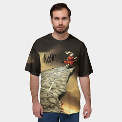 Футболка оверсайз мужская Korn обложка альбома Follow the Leader, цвет: 3D-принт — фото 2