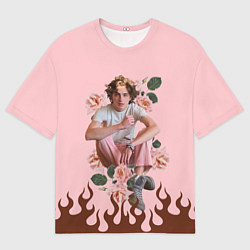 Футболка оверсайз мужская Тимоти в огне, цвет: 3D-принт