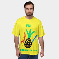 Футболка оверсайз мужская Фиджи - Тихий океан, цвет: 3D-принт — фото 2