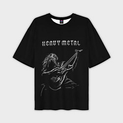 Футболка оверсайз мужская Heavy metal metalhead, цвет: 3D-принт