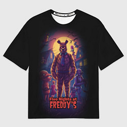 Футболка оверсайз мужская Five Nights at Freddys horror, цвет: 3D-принт