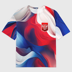 Мужская футболка оверсайз Красный герб России