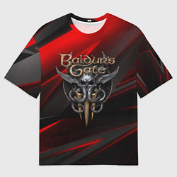 Футболка оверсайз мужская Baldurs Gate 3 logo geometry, цвет: 3D-принт