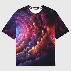 Футболка оверсайз мужская Звездная космическая спираль, цвет: 3D-принт