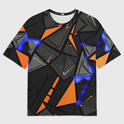 Футболка оверсайз мужская Orange black style, цвет: 3D-принт